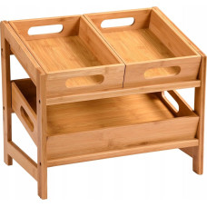 Kesper Regał kuchenny z wyciąganymi tacami, bambus, 39,5 x 26 cm, Kesper