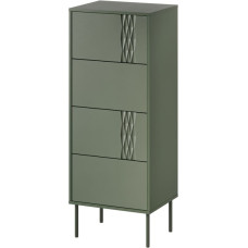 Cama Meble 4S TRESSE chest of drawers 50x40x125 matte green