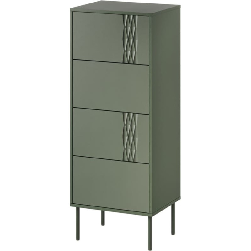 Cama Meble 4S TRESSE chest of drawers 50x40x125 matte green