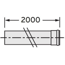 Vaillant Przedłużenie do rury spalinowej DN80 2m - 300832