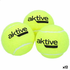 Aktive Tennis Balls Aktive 3 Pieces Yellow 12 Units