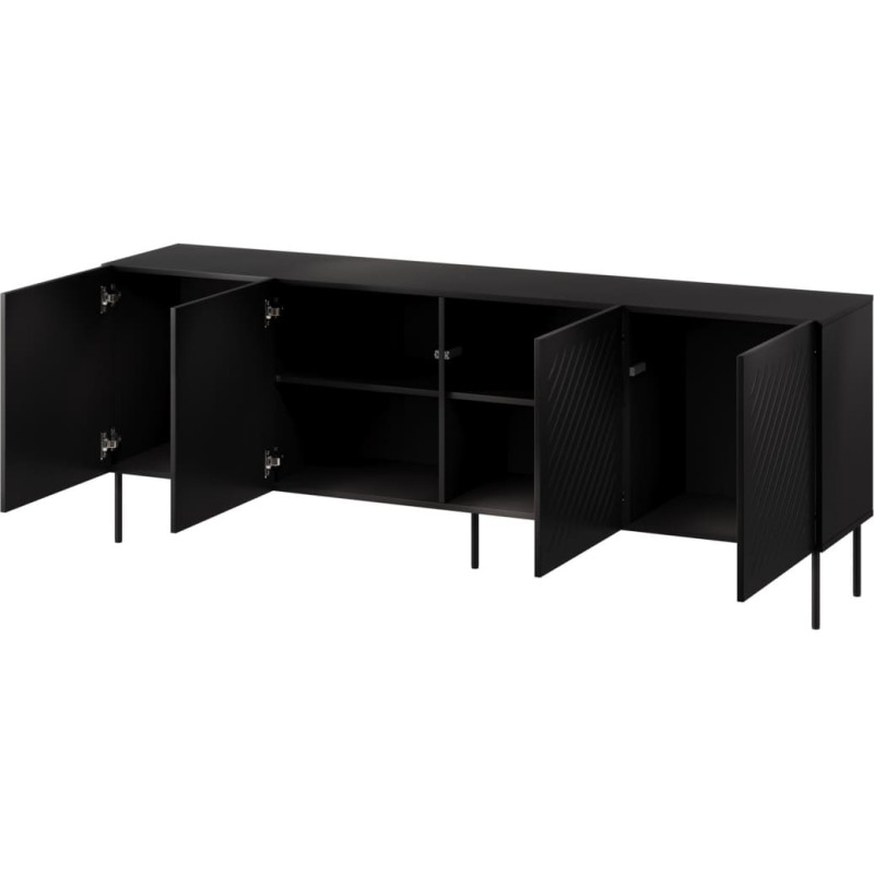 Cama Meble SIENA chest of drawers 200x40x75 matte black