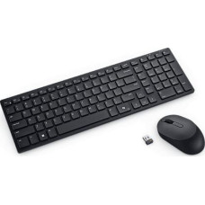 Dell Klawiatura + mysz Dell Dell | Silent Keyboard and Mouse | KM555 | Keyboard and Mouse Set | Wireless | Ukrainian (QWERTY) | Black | 2.4 GHz, Bluetooth 5.1 | Wireless connection