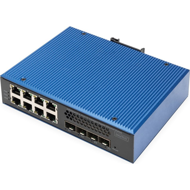 Digitus Switch Digitus DIGITUS Ind. 8+4SFP+Port L3 managed Gigabit Ethernet Switch 8 x GE RJ45 + 4 SFP+ Port