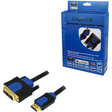 Logilink Kabel LogiLink HDMI - DVI-D 10m niebieski (CHB3110)