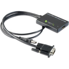 Techly Adapter AV Techly D-Sub (VGA) - HDMI + USB-A czarny (301665)