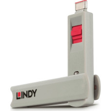 Lindy Zestaw 4 blokad USB-C Czerwony