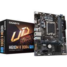 Gigabyte H610M K DDR4 Motherboard - Supports Intel Core 14th Gen CPUs, up to 3200MHz DDR4, 1xPCIe 3.0 M.2, GbE LAN, USB 3.2 Gen 1