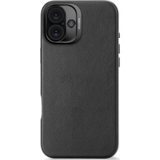 Decoded Decoded Leather Backcover - skórzana obudowa ochronna do iPhone 16 Plus kompatybilna z MagSafe (black)
