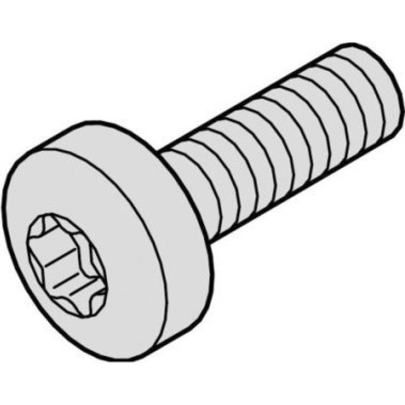 Schroff Śruba kołnierzowa SCHROFF, Torx M2,5 x 12,3 mm, stal niklowana, 100 szt.