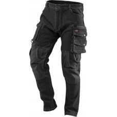 NEO Spodnie robocze DENIM, czarne, rozmiar S