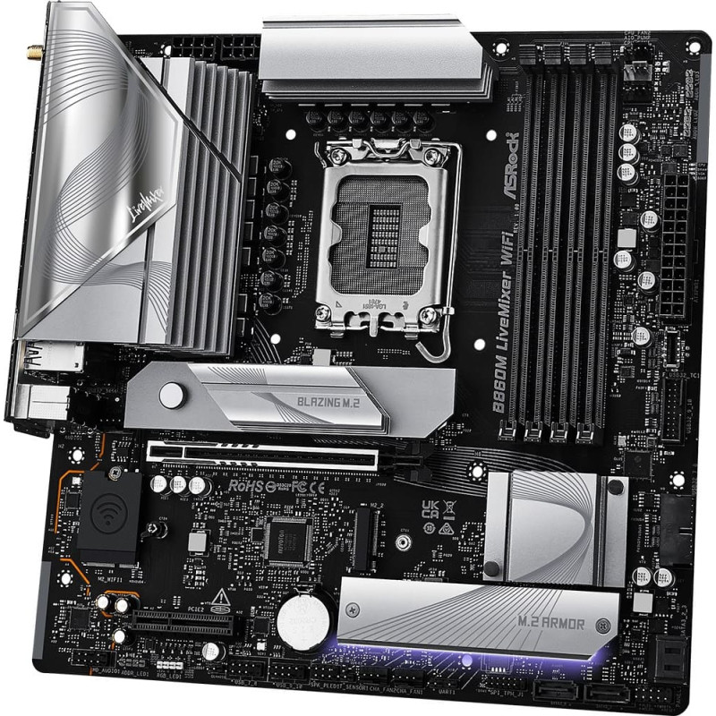 Asrock Motherboard B860M LIVEMIXER WIFI s1 851 4DDR5 mATX
