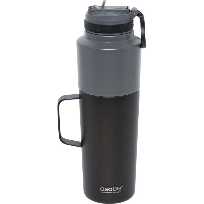 Asobu Asobu Twin Pack Bottle with Mug black, 0.9 L + 0.6 L