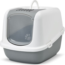 Savic Nestor Jumbo White-Grey – covered cat litter box – 66.5x48.5x46.5 cm – 1 pc.