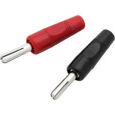 Blow Adapter AV Blow 8437# Wtyk banan przykręcany czarny+czerwony 44mm
