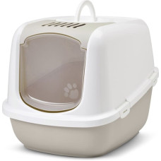 Savic Nestor Jumbo White - Coffee - covered cat litter box - 66.5x48.5x46.5 cm - 1 pc.