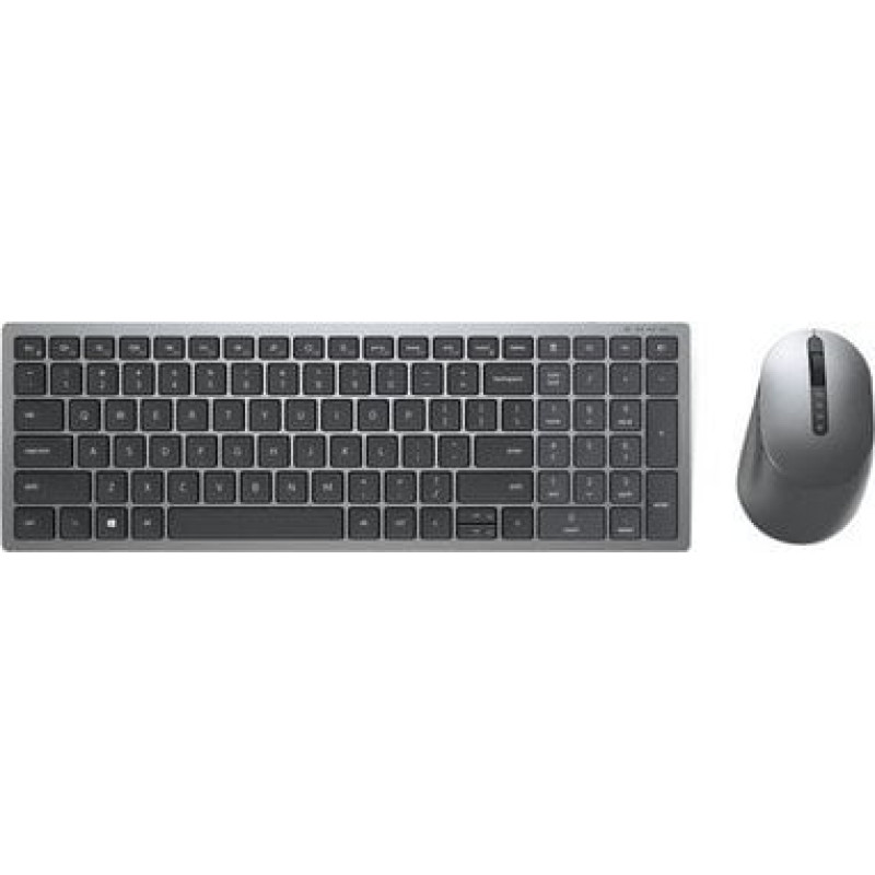 Dell Klawiatura + mysz Dell DELL KM7120W klawiatura Dołączona myszka RF Wireless + Bluetooth AZERTY Francuski Szary, Tytan