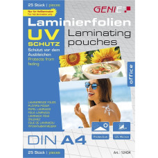 Genie GENIE Laminiertaschen 25 A4  Folien mit UV Schutz 125 Mic.