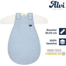 Alvi ALVI Baby-Mäxchen, Śpiworek - tkanina specjalna - 3-częsciowy Quilt aqua 56/62