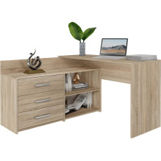 Topeshop Biurko Topeshop BIURKO NAROŻNE DUŻE KOMPUTEROWE DANY DĄB SONOMA
