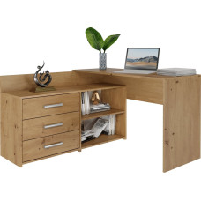 Topeshop Biurko Topeshop BIURKO NAROŻNE DUŻE KOMPUTEROWE DANY DĄB ARTISAN
