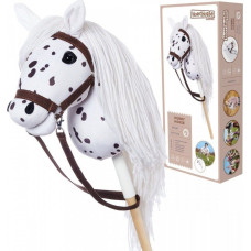 Tootiny Koń na kiju Hobby Horse HOPPIHORSE A3 Leopard - biały, maść tarantowata Tootiny