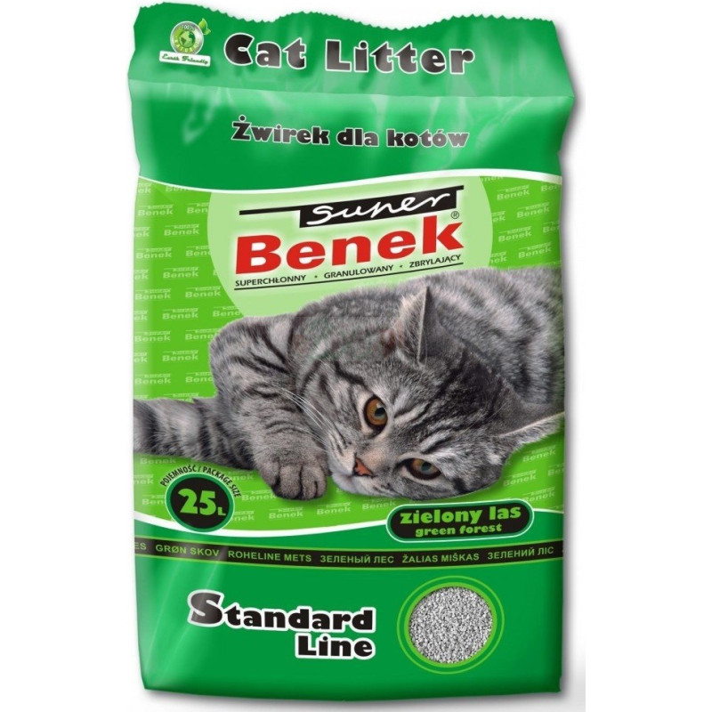 Super Benek Certech Super Benek Standard Green Forest - Cat Litter Clumping 25 l (20 kg)