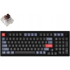Keychron - V5 QMK Custom Mechanical Keyboard - Klawiatura mechaniczna Carbon Black Keychron K Pro Brown Fully Assembled Knob