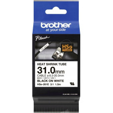 Brother Brother HSe-261E Schrumpfschlauch schwarz auf weiß (31 mm)