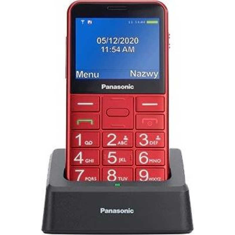 Panasonic Telefon dla seniora kx-tu155 czerwony