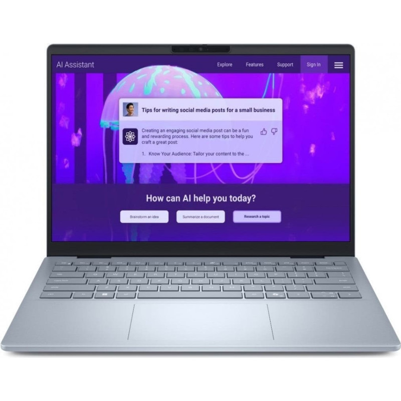 Dell Notebook Dell 14 Plus DB14250 Win11Pro Ultra 7 256V/16GB/1TB/14.0 2.5K/Arc/FgrPr/WLAN + BT/Backlit Kb/4 Cell/3Y ProSupport