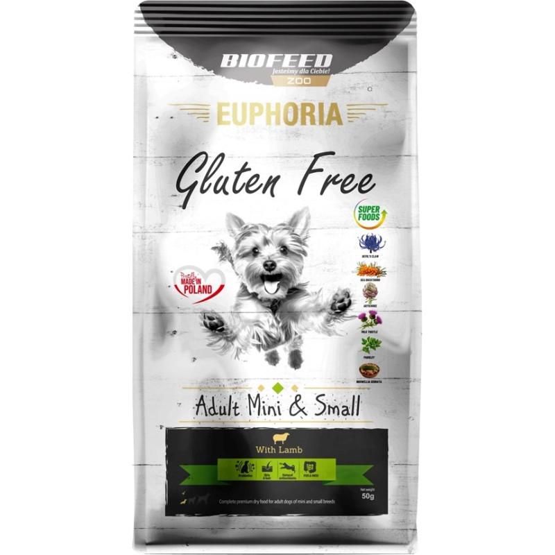 Biofeed Euphoria Grain Free Small and miniature breeds Lamb - dry dog food - 50g