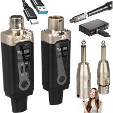 Light4Me DNA WXLR1 bezprzewodowy system transmisji audio UHF USB-C +48V Phantom 2x adapter XLR/jack 6,35 mm zestaw