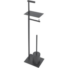 Kapitan Stovas su tualetinio popieriaus laikikliu ir šepečiu Kapitan NETS 96 61 55 juodas matinis