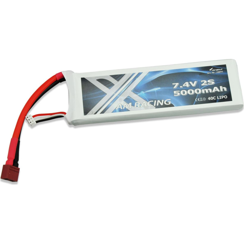 Amewi Zubehör LiPo Akku 2S  7,4V 5000mAh 40C Softcase DEANS