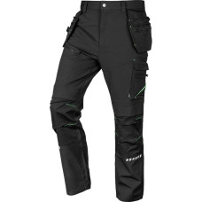 NEO Spodnie robocze Mix&Match, 4 way stretch, z kaburami, Cordura, czarne, rozmiar XXXL