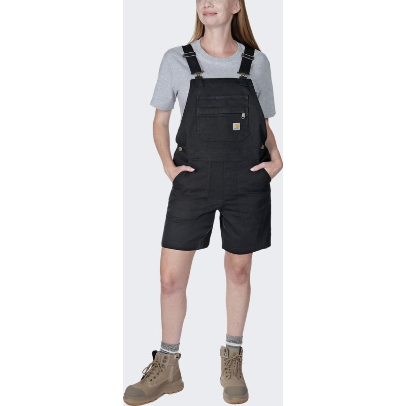 Carhartt Krótkie Ogrodniczki Carhartt Rugged Canvas Black
