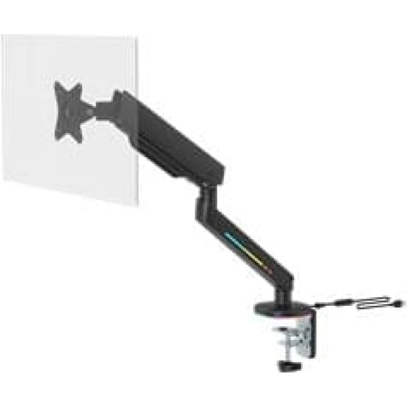 Silverstone Deltaco Single RGB Monitorhalterung ,,Pro'' 17″-32″ schwarz