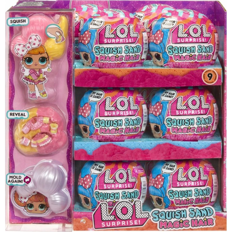 MGA L.o.l. piasek kinetyczny tots display 12 sztuk