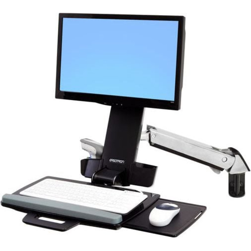 Ergotron StyleView® Sit-Stand Combo System shelves white (45-272-216)