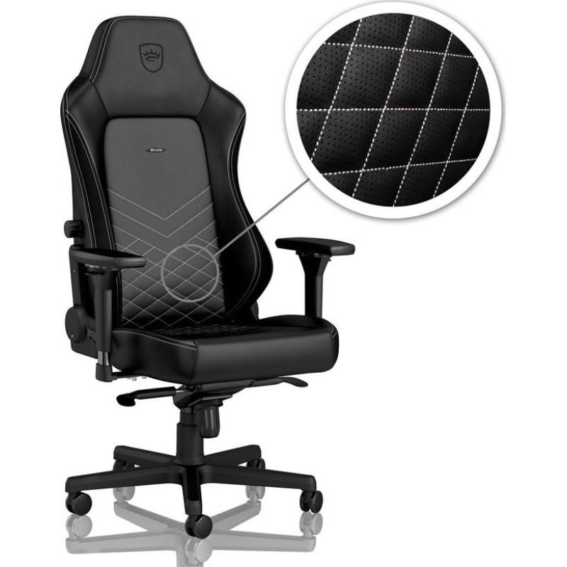 Noblechairs Fotel Noblechairs HERO - czarny/platynowa biel (GAGC-117)