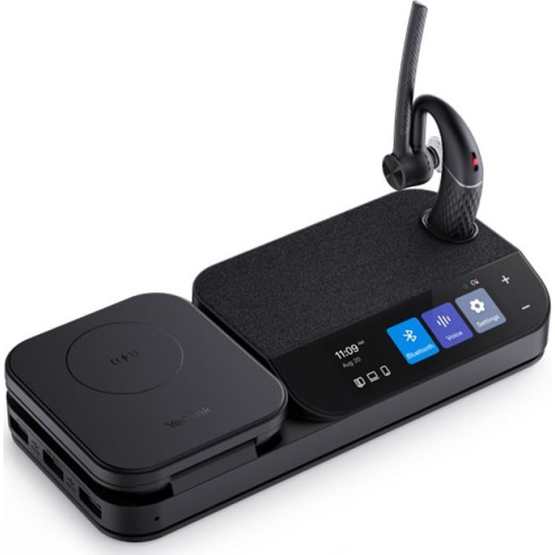 Yealink Słuchawka Yealink Yealink BH71-WORKSTATION słuchawki/zestaw słuchawkowy Bezprzewodowy Douszny Biuro/centrum telefoniczne Bluetooth Podstawka do ładowania Czarny