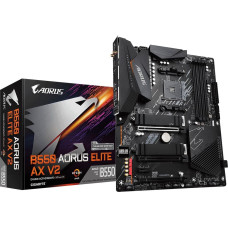 Gigabyte B550 AORUS ELITE AX V2 Motherboard - Supports AMD Ryzen 5000 Series AM4 CPUs, 12+2 Phases Digital Twin Power Design, up to 4733MHz DDR4 (OC), 2xPCIe 3.0 M.2, WiFi 6E, 2.5GbE LAN, USB 3.2 Gen1