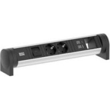 Bachmann Kabel zasilający Bachmann BACHMANN CYCLE Desk 2xCEE7/3 1xswitch 1xCM 1xUSB A/C 22W 0.2m GST18