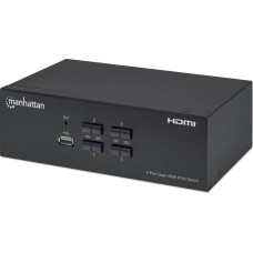 Manhattan Przełącznik KVM 4/1 HDMI, USB, 4K 30Hz