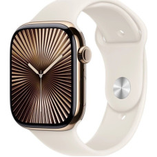 Apple Smartwatch Apple Watch 10 GPS + Cellular 46mm Gold Titanium M/L Biały  (MWYY3QF/A)