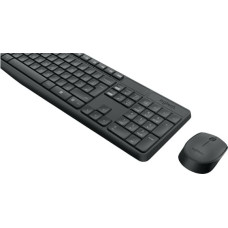 Logitech MK235 keyboard Mouse included USB QWERTY US International Grey