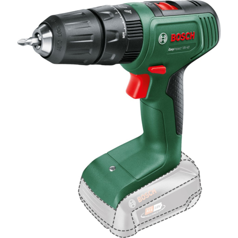 Bosch Akum.smūginis gręžtuvas BOSCH EasyImpact 18V-40solo, 06039D8100