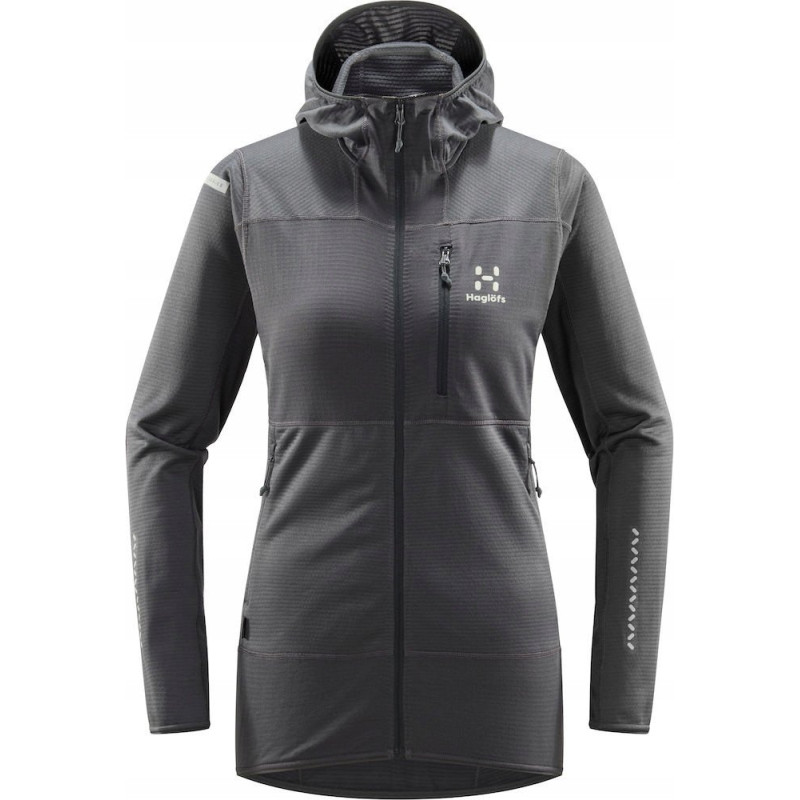 Salomon Bluza z kapturem damska Haglofs L.I.M Mid Fast Hood - magnetite