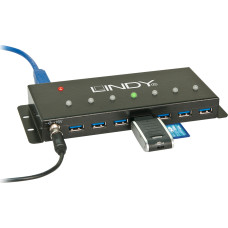 Lindy HUB USB Lindy 7x USB-A 3.0 (43128)